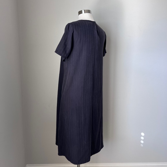 Eileen Fisher Vtg 2 Pc Set Textured Knit‎ Cardigan and Striped Midi Dress Small - Picture 16 of 16